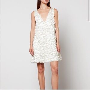 Stine Goya Elena Dress White Appliqué Floral Small